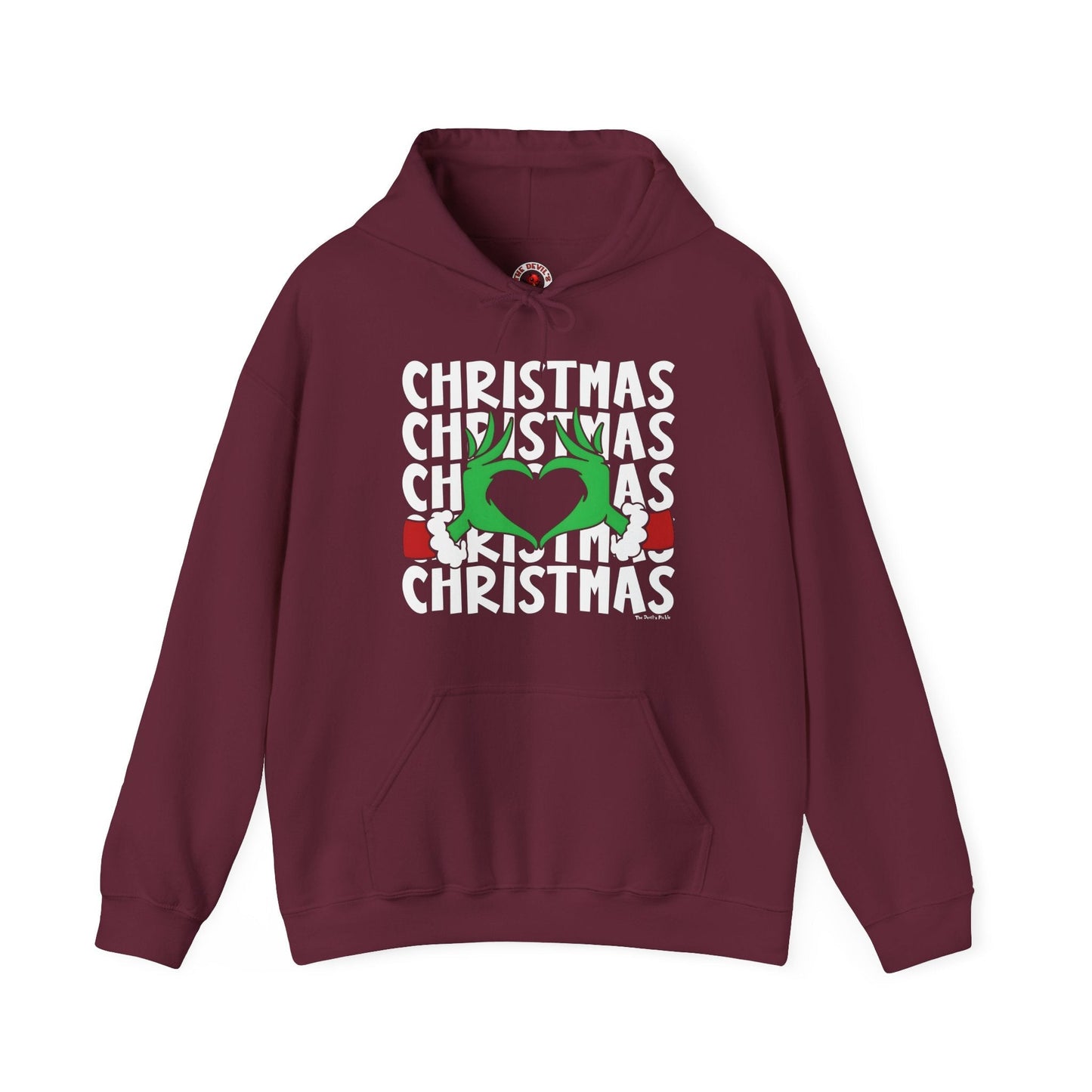 Christmas Heart Hooded Sweatshirt The Devil's Pickle