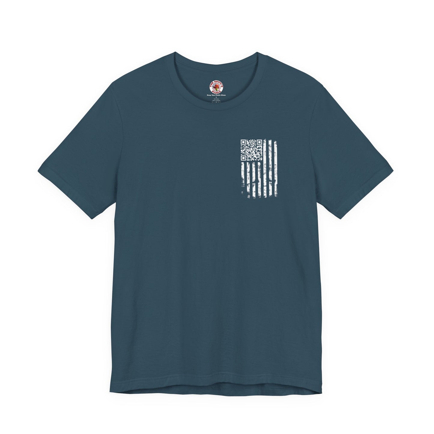 American Flag QR Code T-Shirt The Devil's Pickle