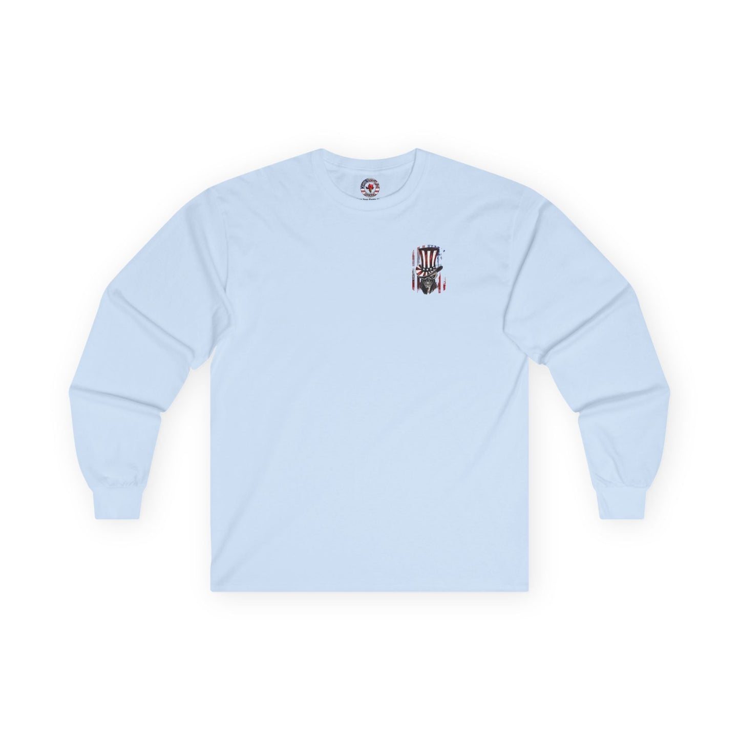 Patriotic Skull Long Sleeve Tee The Devil's Pickle