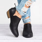 Women's Retro Chunky Heel Ankle Boots – Block Heel Faux Suede FitiqueFit