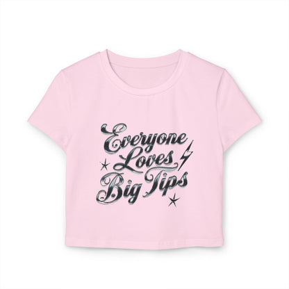 Turn Heads Behind the Bar Womens Baby Tee with Everyone Loves Big Tips Country in My Heart