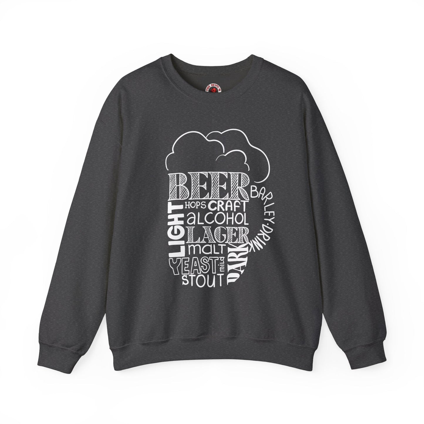 Beer Mug Of Words Crewneck Sweatshirt The Devil's Pickle