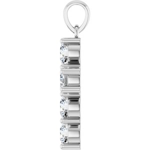 Sterling Silver 1 CTW Natural Diamond Cross Pendant Ethereal Legacy Boutiques