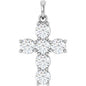 Platinum 1 CTW Natural Diamond Cross Pendant Ethereal Legacy Boutiques