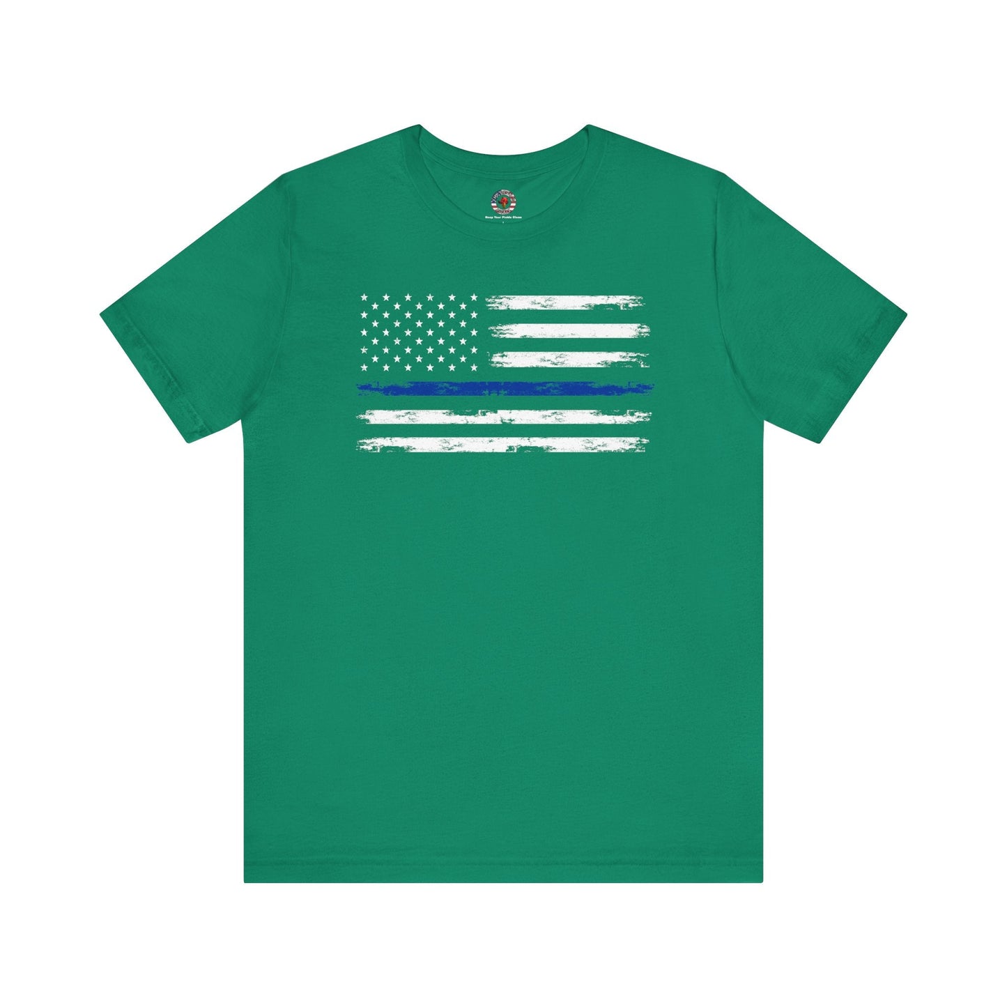 Thin Blue Line American Flag T-Shirt The Devil's Pickle