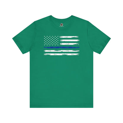 Thin Blue Line American Flag T-Shirt The Devil's Pickle