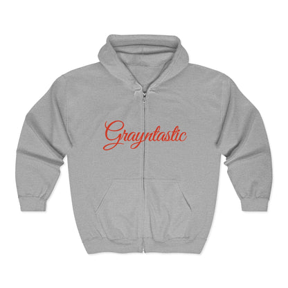 Grayntastic Zip Hoodie for Trendsetters, Cozy Unisex Sweatshirt, Holiday Gift, Casual Wear, Comfortable Layering Piece Grayceful LLC