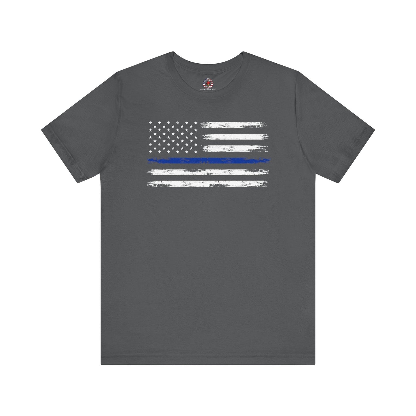 Thin Blue Line American Flag T-Shirt The Devil's Pickle