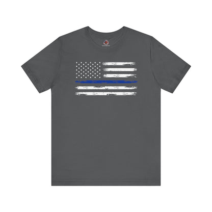 Thin Blue Line American Flag T-Shirt The Devil's Pickle