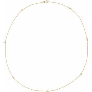 14K Yellow 1/3 CTW Lab-Grown Diamond 7-Station 24" Necklace Ethereal Legacy Boutiques