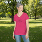 Grayceful 3 hearts Ladies' V-Neck T-Shirt Grayceful LLC