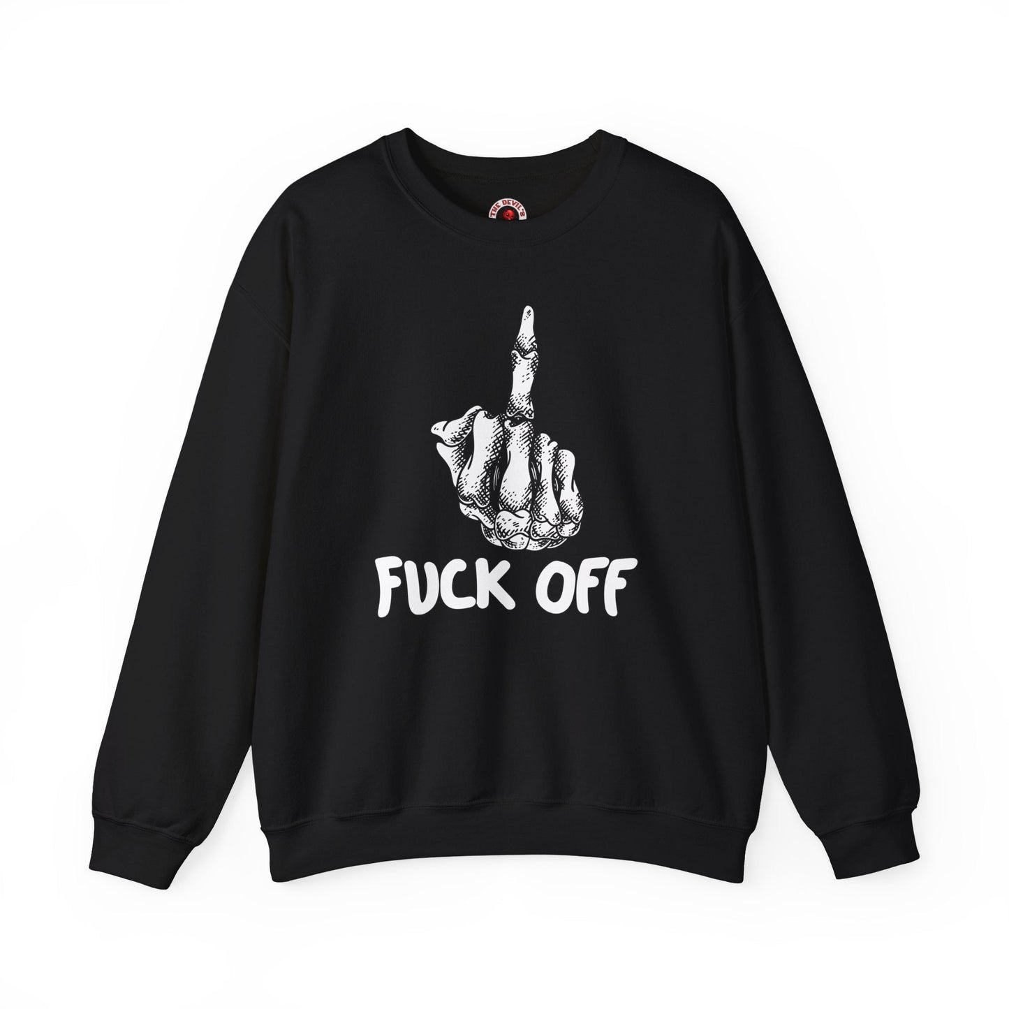 Fuck Off Finger Crewneck Sweatshirt The Devil's Pickle