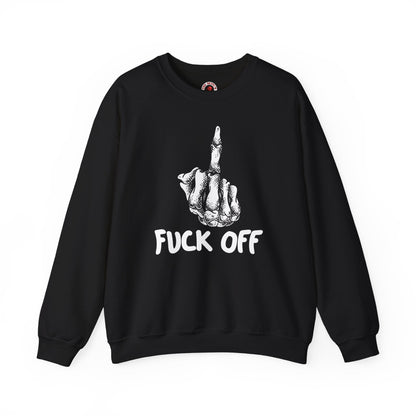 Fuck Off Finger Crewneck Sweatshirt The Devil's Pickle