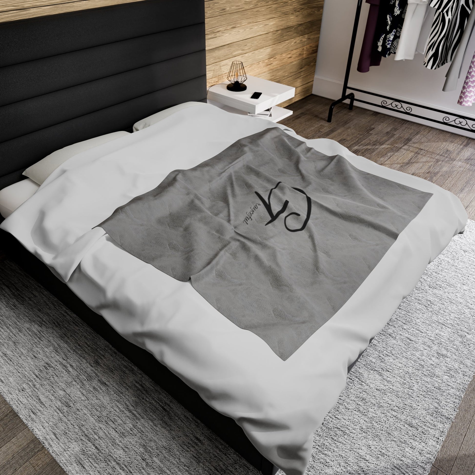 Velveteen Plush Blanket Grayceful LLC
