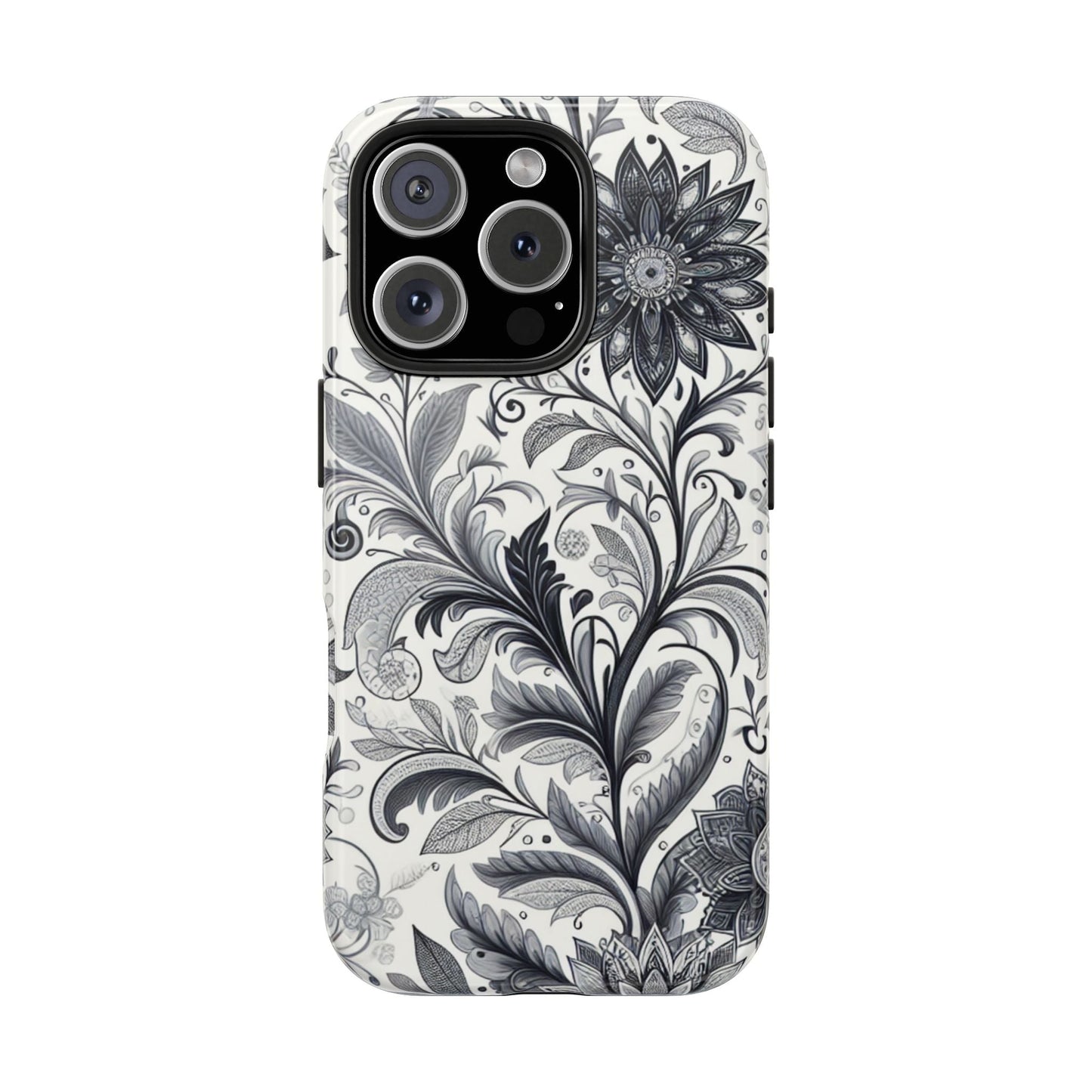 Floral Tough Phone Cases, Durable Phone Cover, Stylish Floral Design, Gift for Her, Trendy Tech Accessories, Birthday Present Grayceful LLC