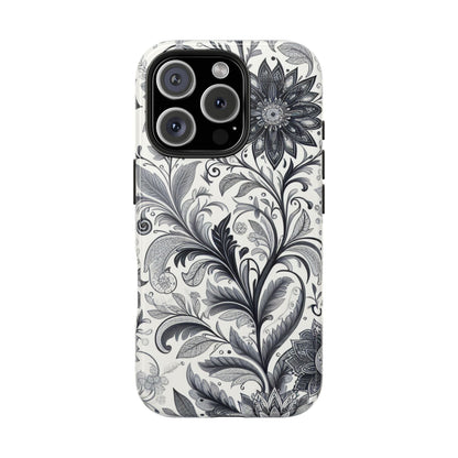 Floral Tough Phone Cases, Durable Phone Cover, Stylish Floral Design, Gift for Her, Trendy Tech Accessories, Birthday Present Grayceful LLC