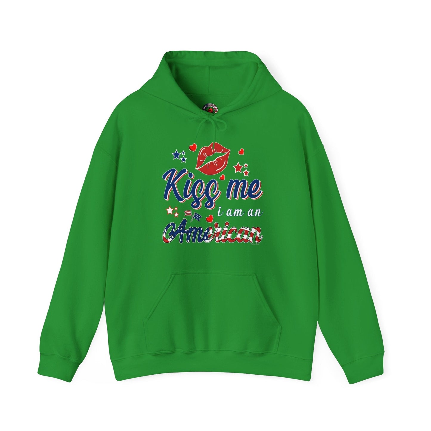 Kiss Me I Am An American Hooded Sweatshirt The Devil's Pickle