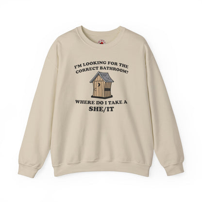I'm Looking For The Correct Bathroom Crewneck Sweatshirt The Devil's Pickle