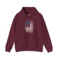 Distressed American Flag Hooded Sweatshirt The Devil's Pickle