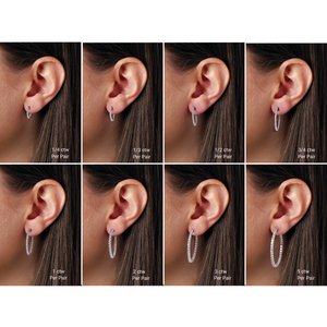 14K Rose 1 CTW Natural Diamond Inside-Outside 26.5 mm Hinged Hoop Earrings Ethereal Legacy Boutiques