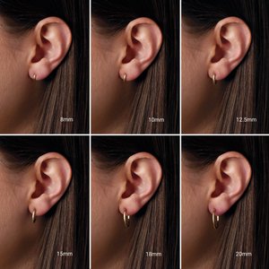 Platinum Hinged 10 mm Hoop Earrings Ethereal Legacy Boutiques