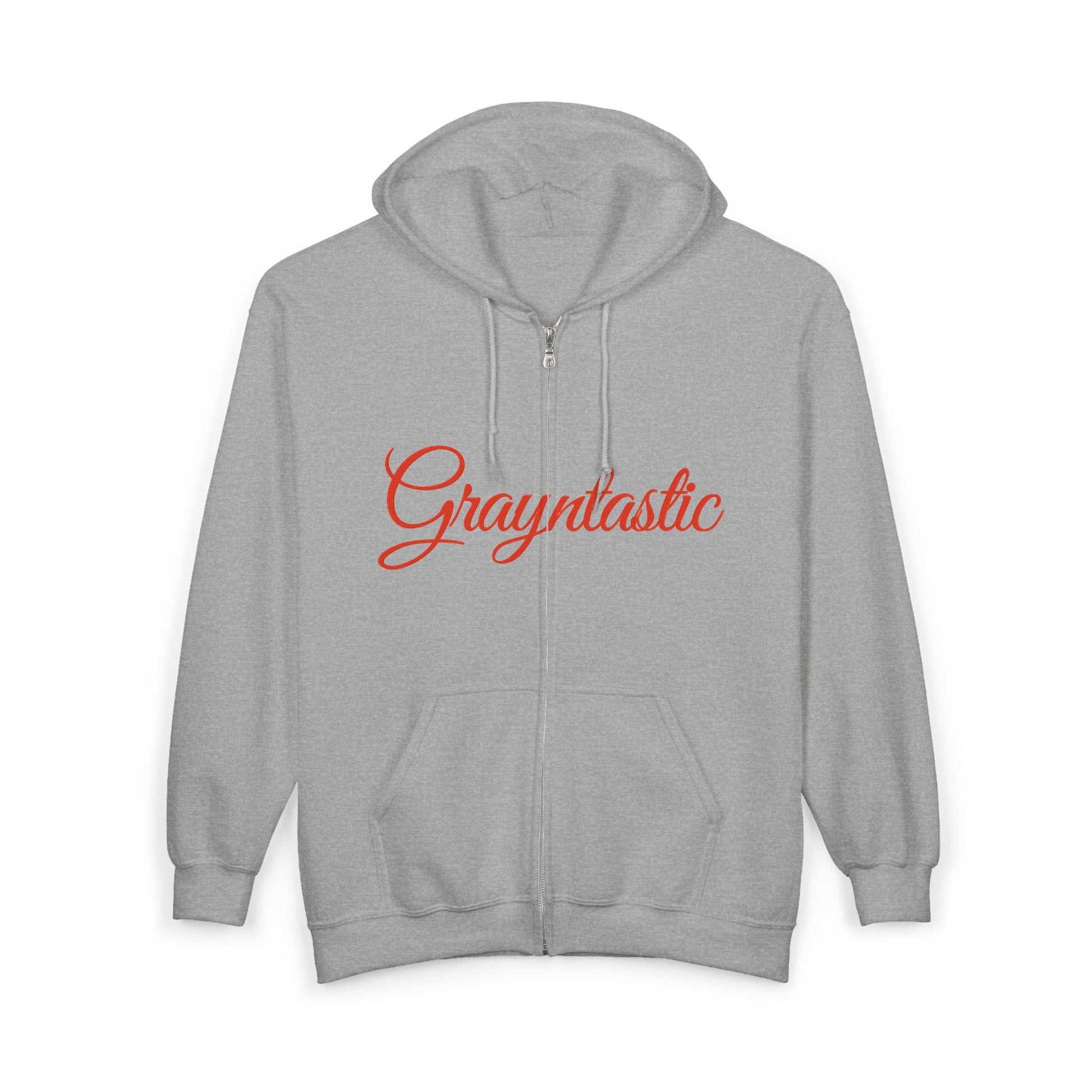 Grayntastic Zip Hoodie for Trendsetters, Cozy Unisex Sweatshirt, Holiday Gift, Casual Wear, Comfortable Layering Piece Grayceful LLC