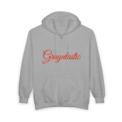 Grayntastic Zip Hoodie for Trendsetters, Cozy Unisex Sweatshirt, Holiday Gift, Casual Wear, Comfortable Layering Piece Grayceful LLC