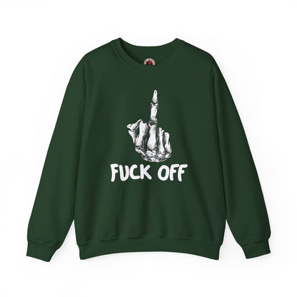 Fuck Off Finger Crewneck Sweatshirt The Devil's Pickle