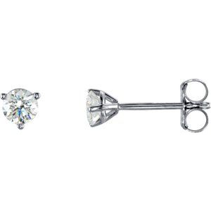 18K White 1/3 CTW Natural Diamond Stud Earrings Ethereal Legacy Boutiques