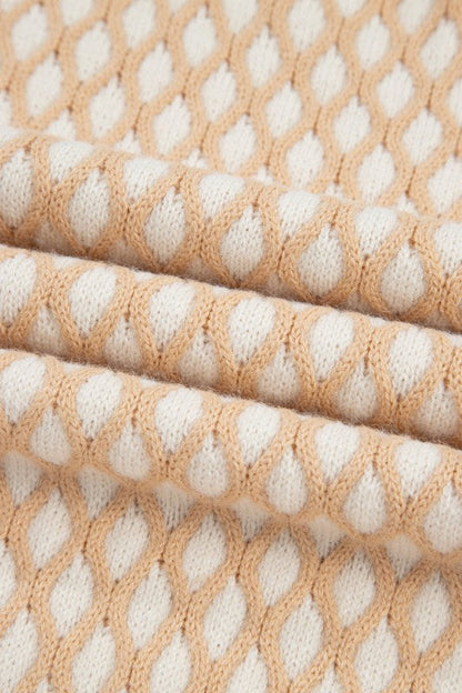 Rhombus Textured Knit Mock Neck Sweater Shop Style & More | Fresh Looks, Everyday Deals & Free Shipping