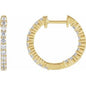 14K Yellow 3/4 CTW Natural Diamond Inside-Outside Hinged 17.2 mm Hoop Earrings Ethereal Legacy Boutiques