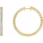 14K Yellow 4 CTW Lab-Grown Diamond Inside-Outside Hinged 36 mm Hoop Earrings Ethereal Legacy Boutiques
