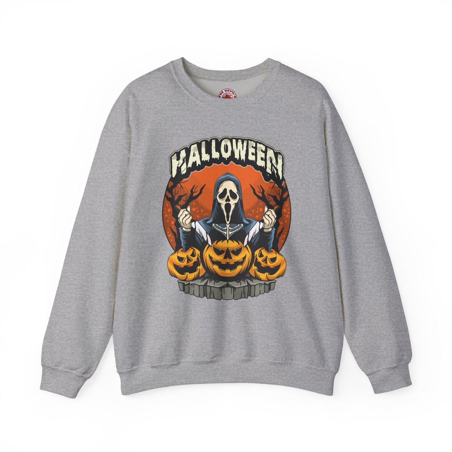 Screamer Killer Ghost Halloween Crewneck Sweatshirt The Devil's Pickle