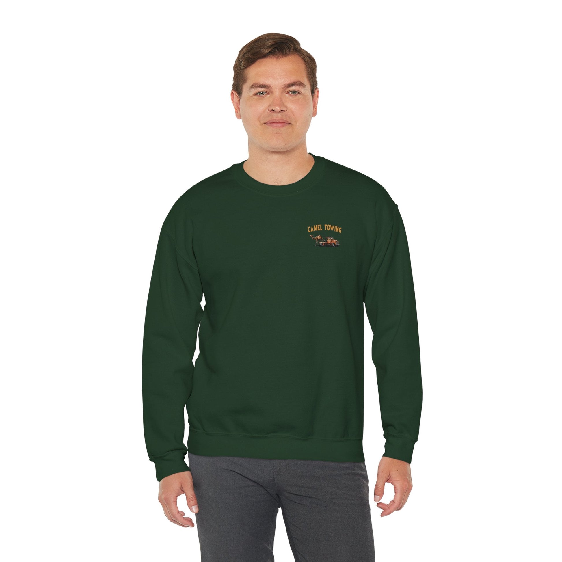 Camel Towing Back Crewneck Sweatshirt The Devil's Pickle