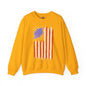 Tattered American Flag Crewneck Sweatshirt The Devil's Pickle