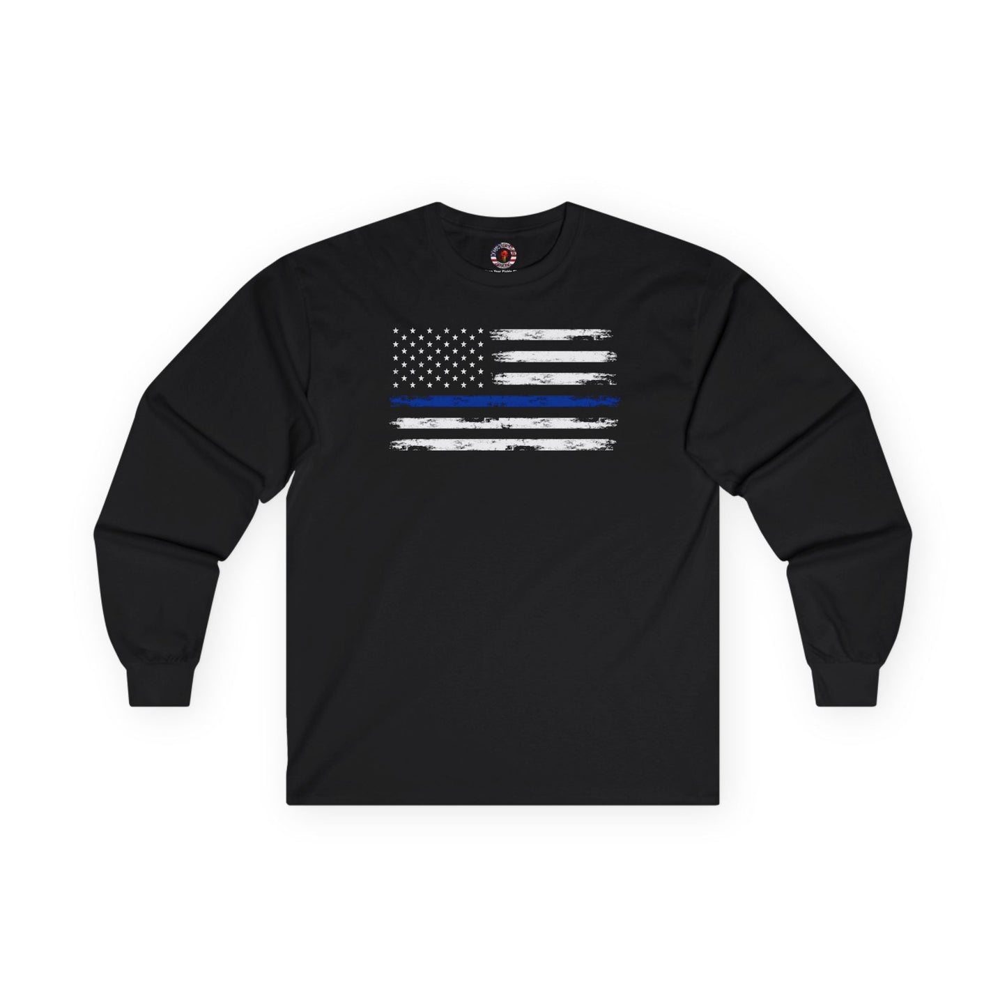 Thin Blue Line American Flag Long Sleeve Tee The Devil's Pickle