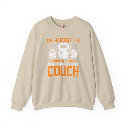 The Hardest Lift Of All Is Getting Off The Couch Crewneck Sweatshirt The Devil's Pickle