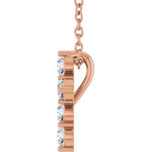 14K Rose 1/4 CTW Natural Diamond Cross 16-18" Necklace Ethereal Legacy Boutiques