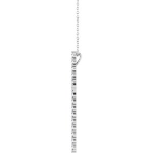 14K White 1 CTW Natural Diamond Cross 16-18" Necklace Ethereal Legacy Boutiques