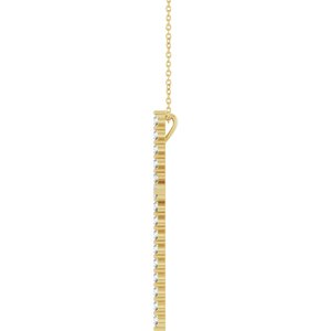 14K Yellow 1 CTW Lab-Grown Diamond Cross 16-18" Necklace Ethereal Legacy Boutiques