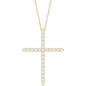 14K Yellow 1 CTW Natural Diamond Cross 16-18" Necklace Ethereal Legacy Boutiques