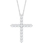 Sterling Silver 3/4 CTW Natural Diamond Cross 16-18" Necklace Ethereal Legacy Boutiques