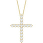 14K Yellow 3/4 CTW Natural Diamond Cross 16-18" Necklace Ethereal Legacy Boutiques