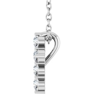 14K White 1/6 CTW Natural Diamond Cross 16-18" Necklace Ethereal Legacy Boutiques