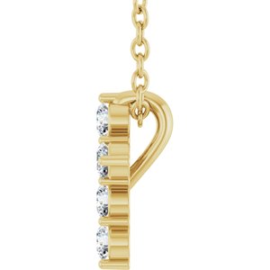 14K Yellow 1/6 CTW Lab-Grown Diamond Cross 16-18" Necklace Ethereal Legacy Boutiques