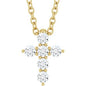 14K Yellow 1/6 CTW Natural Diamond Cross 16-18" Necklace Ethereal Legacy Boutiques