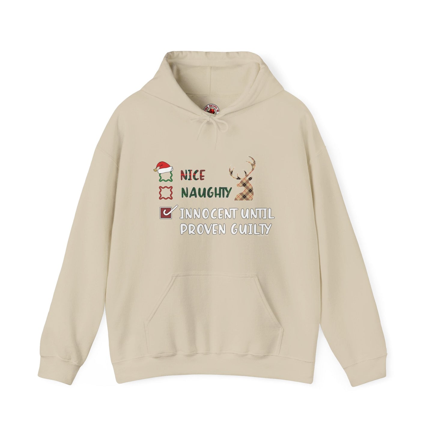 Innocent Until Proven Guilty Hooded Sweatshirt The Devil's Pickle