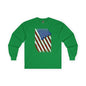 Distressed American Flag Long Sleeve Tee The Devil's Pickle