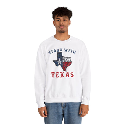 Stand With Texas Crewneck Sweatshirt The Devil's Pickle