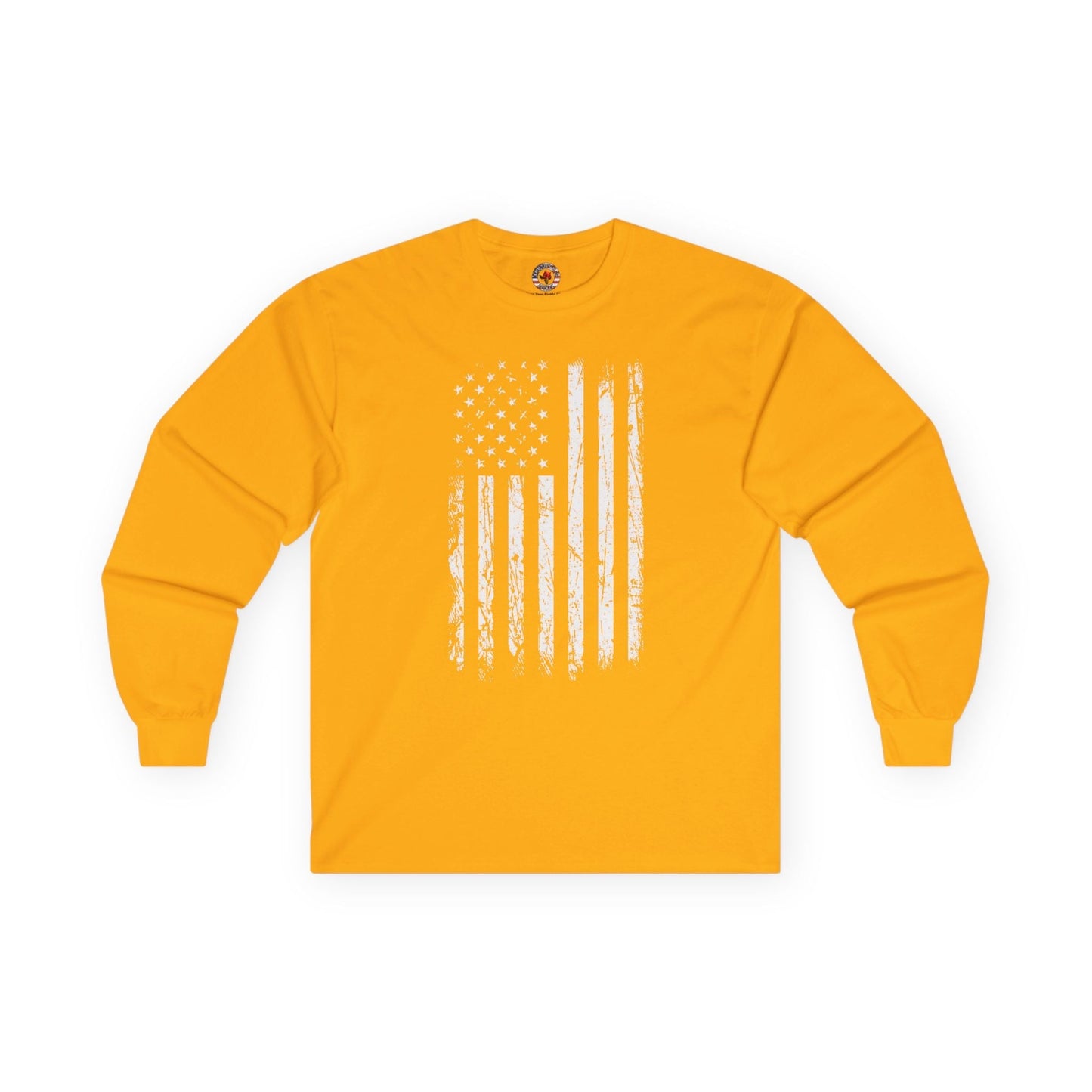 American Grunge Flag Long Sleeve Tee The Devil's Pickle